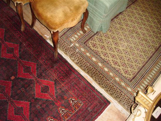 2 patterned Oriental rugs